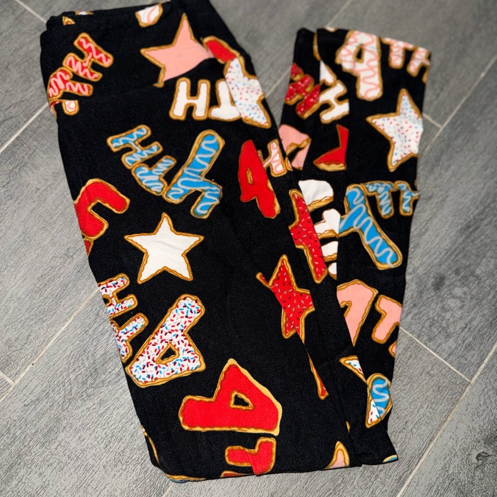 LuLaRoe OS July 4th Leggings | Red, White & Blue | American Flag